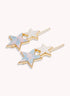 Marbelized Star Duo Clip - Colors: Cotton Candy Sky & Mother of Pearl White